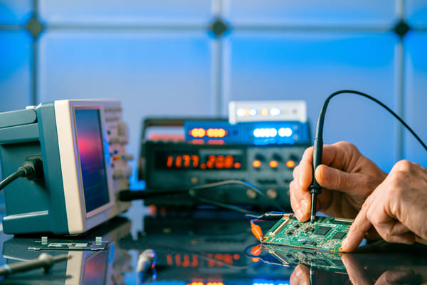 Prüfung eines elektrischen Geräts mit Messgerät